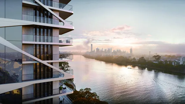 Tòa Banc Apartments bên sông Brisbane