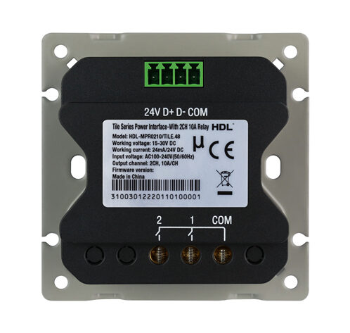Giao diện nguồn Tile Series kèm 2 kênh relay 10A