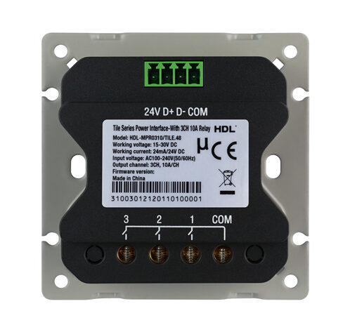 Giao diện nguồn Tile Series kèm 3 kênh relay 10A